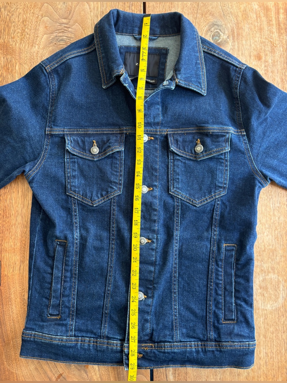 Zara Men's Medium Denim Jacket Classic Jean Jacket - Picture 8 of 16